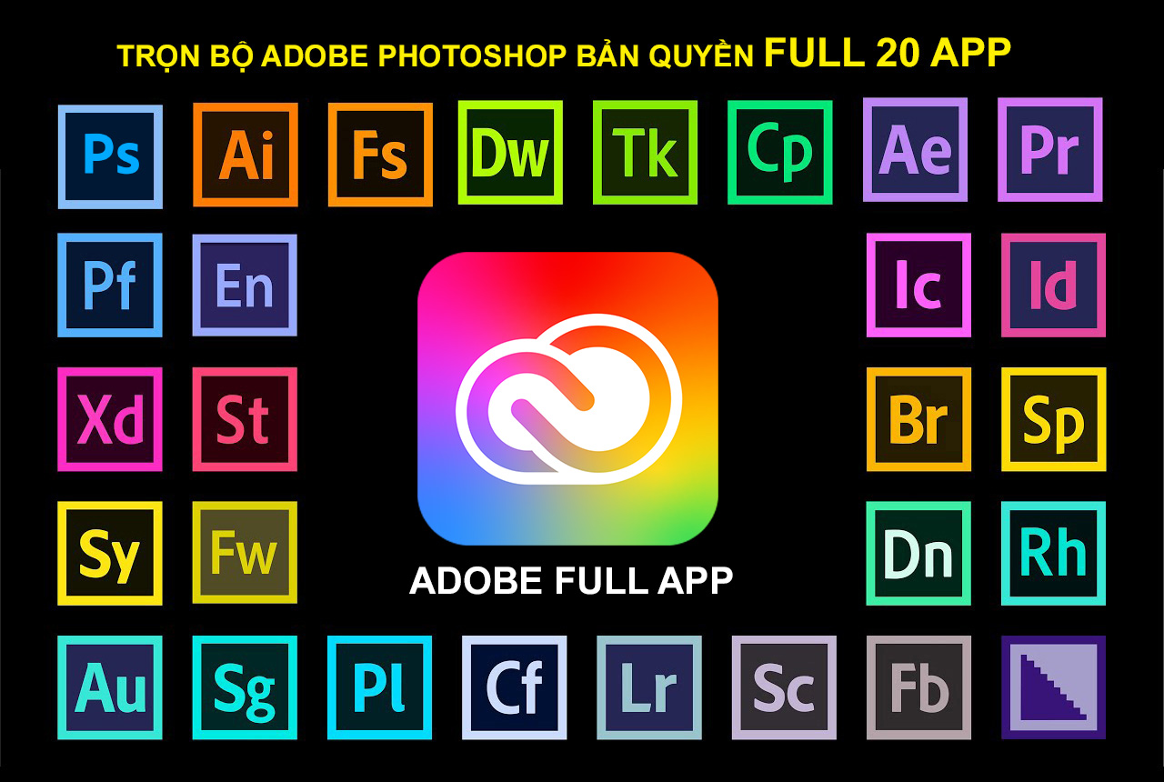 Adobe Bản Quyền Chính Hãng - Adobe Creative Cloud Full App